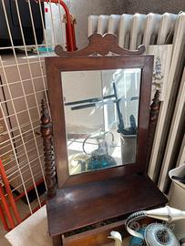 Antica specchiera dorata,psiche, specchio vintage