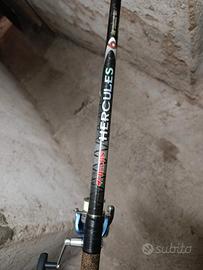 Canna da pesca  in carbonio Falcon + Mulinello 