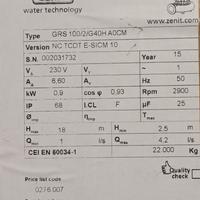 Pompa trituratrice Zenit GRS 100/2/G40H di Zenit