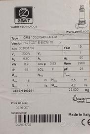 Pompa trituratrice Zenit GRS 100/2/G40H di Zenit