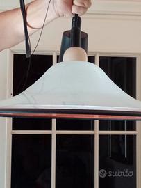 Lampadario a campana, in vetro