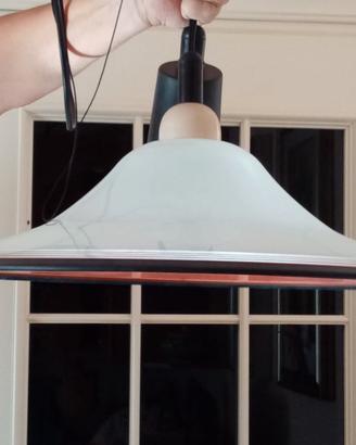 Lampadario a campana, in vetro