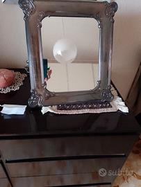 Specchio con cornice argento 800