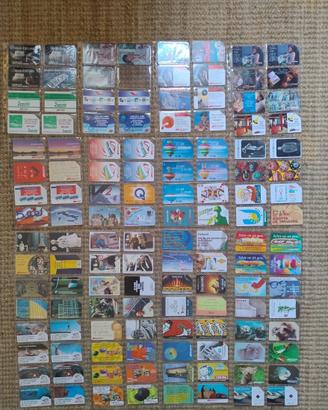 165 schede telefoniche usate assortite