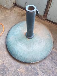 Base ombrellone metallo verde