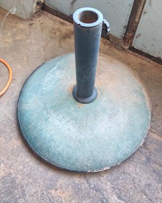 Base ombrellone metallo verde