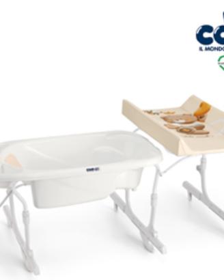 Fasciatoio con bagnetto, supporto per vasca bagno
