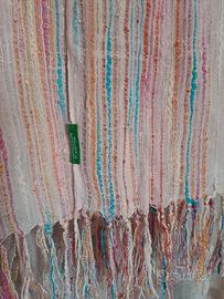 Sciarpa Benetton in cotone a righe  