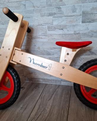 Bicicletta Senza Pedali in Legno "Number 1"