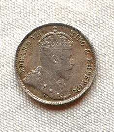 Moneta argento Ceylon