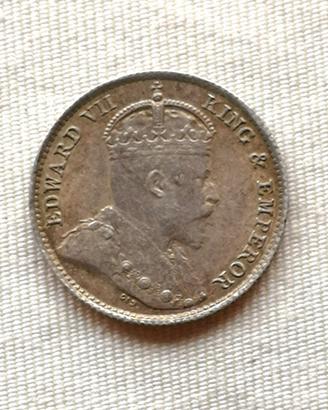 Moneta argento Ceylon