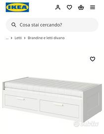 Letto divano  2 cassetti Ikea Brimnes