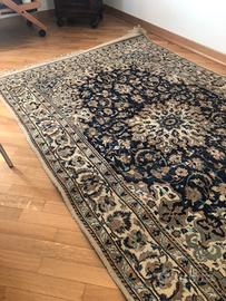 Tappeto persiano Nain con seta cm. 204x126