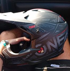 casco oneal fury compreso di mascherina