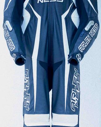 Tuta sportiva motociclismo in vera pelle per moto