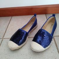 Espadrillas con paillettes blu