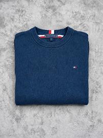 Tommy Hilfiger maglione uomo S blu navy in cotone 
