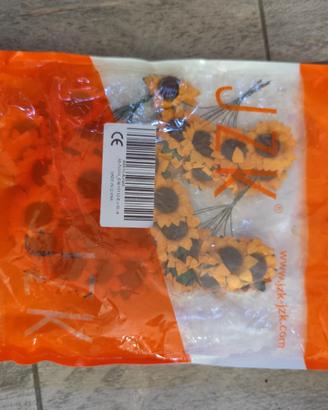 49 Piccoli Girasoli Finti con Stelo Ferro