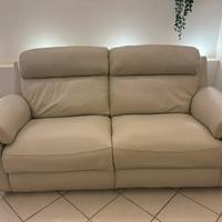 Divano Poltronesofa in vera pelle 3 posti relax
