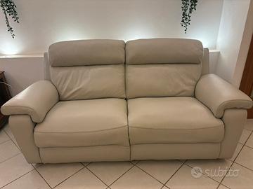 Divano Poltronesofa in vera pelle 3 posti relax