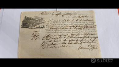Eccezionale documento originale datato Livorno1810