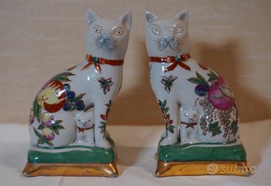 Statuine Gatti Porcellana Jordan 1897 Tout Court