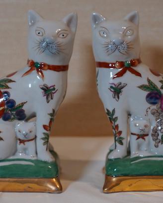 Statuine Gatti Porcellana Jordan 1897 Tout Court