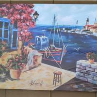 Stampa su tela con telaio misu 60x120 salento mare