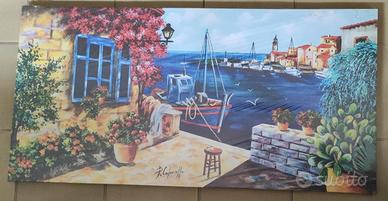 Stampa su tela con telaio misu 60x120 salento mare