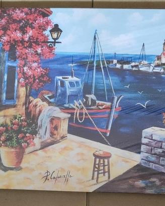 Stampa su tela con telaio misu 60x120 salento mare
