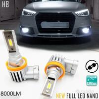 LAMPADE LED H8 FARI FENDINEBBIA Bianco Ghiaccio