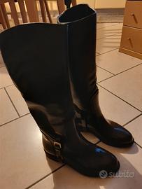stivali gomma +pelle