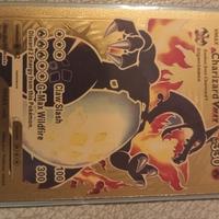 carta Pokemon CHARIZARD VMAX GOLD