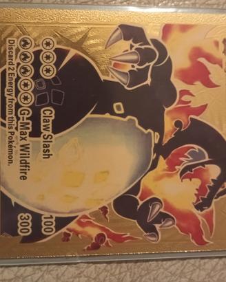 carta Pokemon CHARIZARD VMAX GOLD
