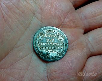 ROMA CLEMENTE XII 1730-1740 GIULIO ANNO VI Argento