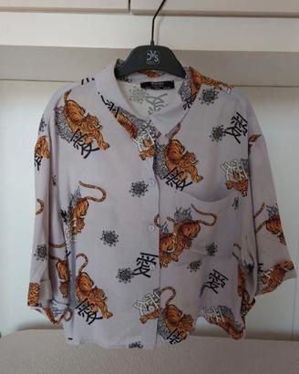camicia crop Bershka 