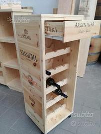 Cantinette fatte con cassette di vino