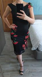 Abito Tango Argentino a stampa floreale & pizzo