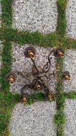 Lampadario in bronzo fine anni '60