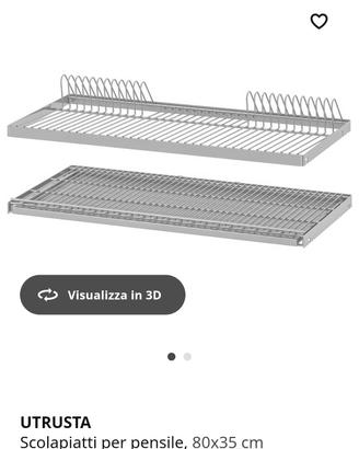 Scolapiatti per pensile Ikea 80x35