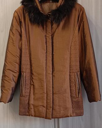 Giubbotto Vintage donna con pelliccia taglia XL Gi