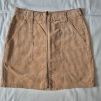 Gonna velluto beige Hollister