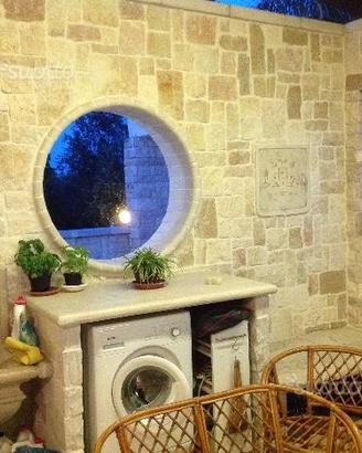 Rivestimento con pietra naturale lavorata