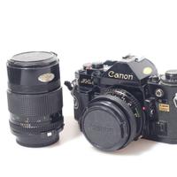FOTOCAMERA ANALOGICA CANON A-1 + 50 1.8 + 135 2.8.