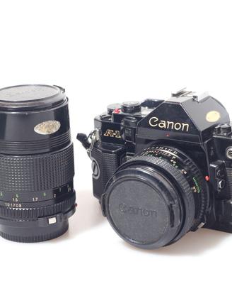 FOTOCAMERA ANALOGICA CANON A-1 + 50 1.8 + 135 2.8.