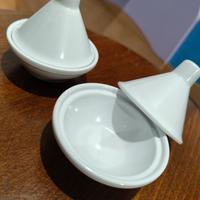 Set Mini Tajine in Ceramica Bianca

