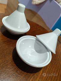 Set Mini Tajine in Ceramica Bianca
