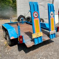 Rimorchio 2 assi per trasporto macchine operatrici