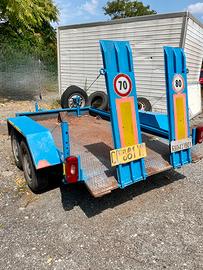 Rimorchio 2 assi per trasporto macchine operatrici