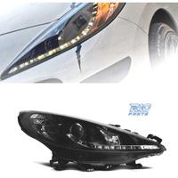 FARI PER PEUGEOT 207 06-12 LUCE DIURNA A LED NERO 